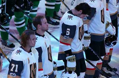 Las Vegas Golden Knights honoring Las Vegas Victims during Dallas Stars Game