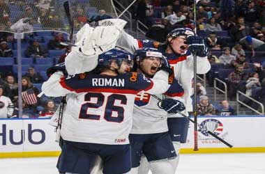 Slovakia celebrate win vs USA at World Junior Cham