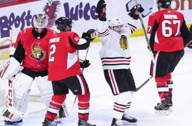 Chicago Blackhawks celebrate win vs Ottawa Senators: January 9th 2018