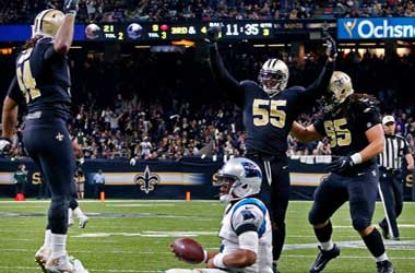 New Orleans Saints celebrate QB sack of Cam Newton: January 7th 2017