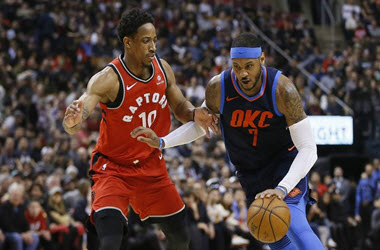 Oklahoma City Thunder Brings an End to The Raptors Winning Streak 132-125