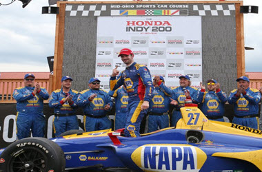 Alexander Rossi Takes Checkered Flag at Mid-Ohio – Dixon Finishes 5th