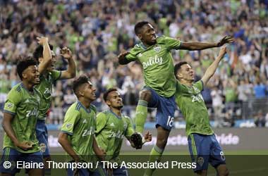 Kevin Leerdam Celebrates Scoring The Winne Vs Vancouver Whitecaps