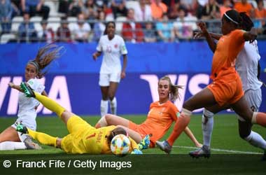 Netherlands with winning goal against Canada at FIFA Women's World Cup 2019