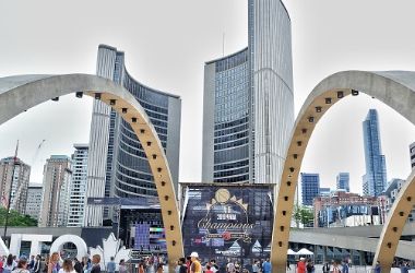Toronto celebrates the Raptors' NBA Title win