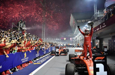 Ferrari’s Sebastian Vettel Takes Win at Singapore Grand Prix