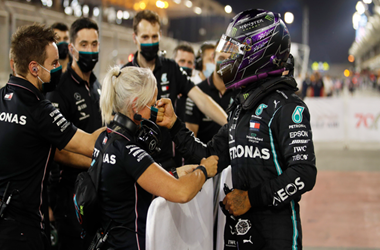 Lewis Hamilton Earns his 98th career pole in Bahrain