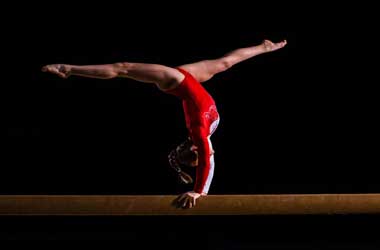 Canadian artistic gymnast on beam