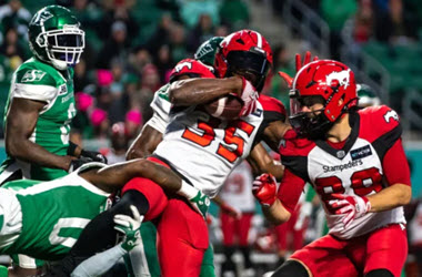 Tommy Stevens Leads Calgary to Landslide Victory against the Roughriders