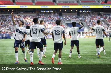 Vancouver Whitecaps Defeat Seattle Sounders 3-0 Despite Illness and Call-Ups, Set New Unbeaten Record Jeevan Badwal celebrates his first goal with teammates against the Seattle Sounders during 2025 MLS season