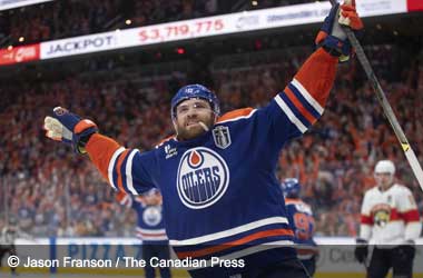 Leon Draisaitl Lifts Edmonton Oilers Over The Florida Panthers in Game 1 of 2025 Stanley Cup Final Leon Draisaitl celebrates his overtime goal against the Florida Panthers in Game 1 of 2025 Stanley Cup Final