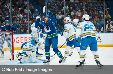 Special Teams Show Mixed Results: Vancouver Canucks Loses 5-2 to the St. Louis Blues Kiefer Sherwood scores against the St. Louis Blues during 2025 NHL Season