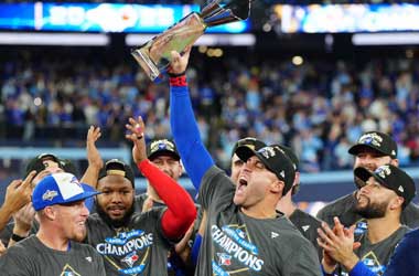 Toronto Blue Jays celebrate winning the 2025 ALCS