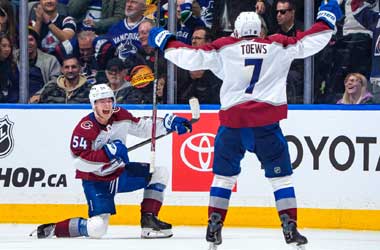 Gavin Brindley celebrates overtime winner against the Vancouver Canucks during 2025 NHL Season