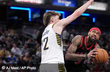 Brandon Ingram looks to shoot against the Indiana Pacers during NBA Season 2025