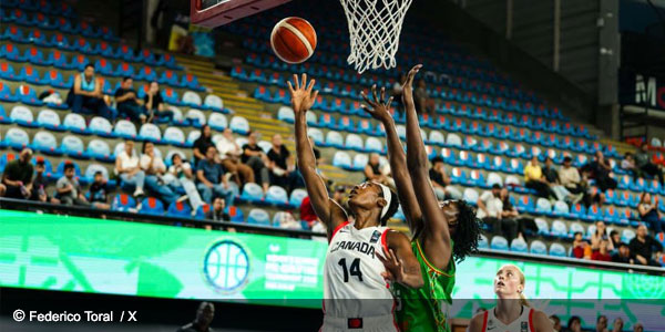 Kayla Alexander scores in win against Senegal during FIBA Women's Olympic pre-qualifying tournament 2026