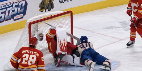 Devin Cooley gets injured after collision with Colton Dach during 2026 NHL season