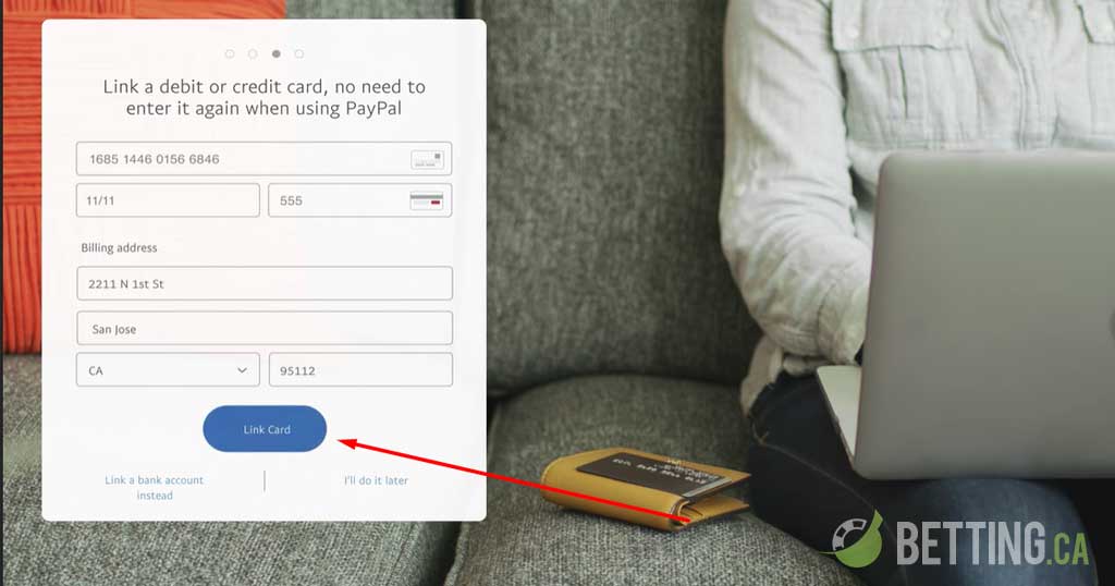linking banking card with PayPal